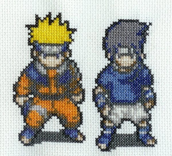 Вышивка крестом схемы аниме Наруто