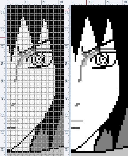 Наруто схемы по клеточкам