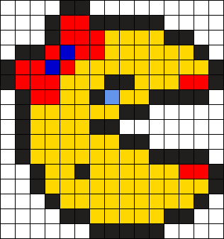 Pacman рисунок по клеточкам