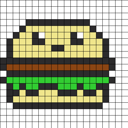 Рисование по клеточкам бургер