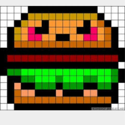 Рисунки по клеточкам бургер