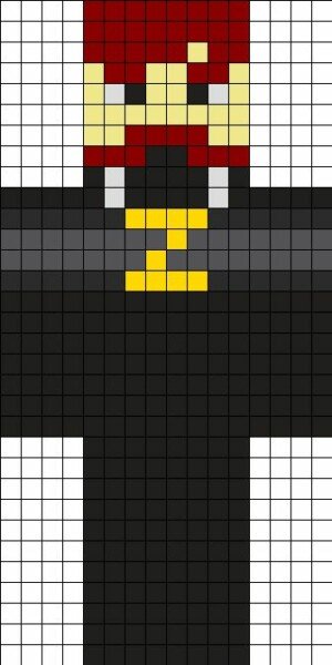 Рисование Стива по клеткам