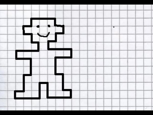 Рисунки по клеточкам робот