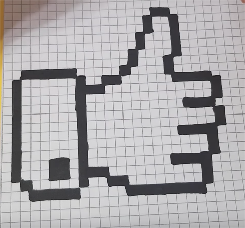 Рисунки по клеточкам лёгкие лайк