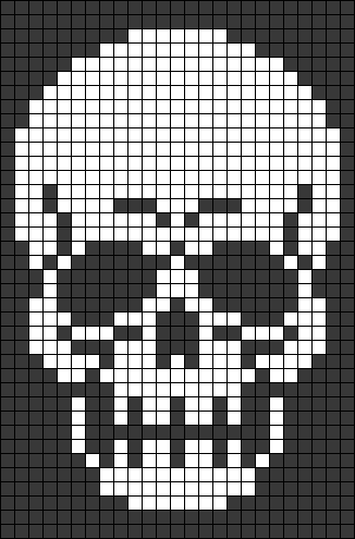 Прямое плетение череп