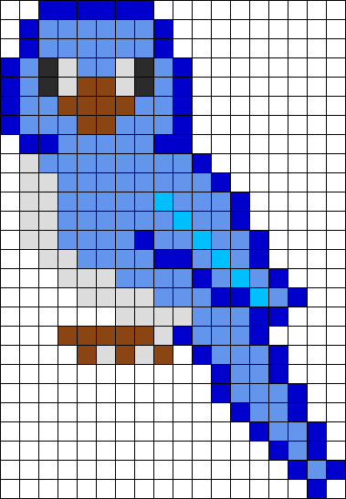 Рисование по клеточкам птицы