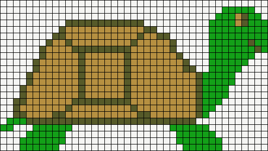 Рисование по клеткам черепаха