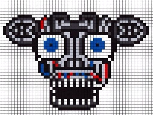 ФНАФ по клеточкам в тетради