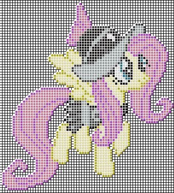 Флаттершай пиксель арт