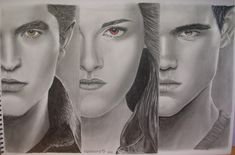 Белла Эдвард и Джейкоб рисунок