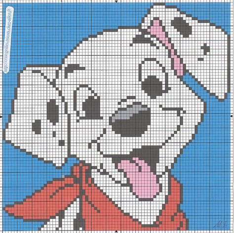 Маленькая вышивка крестиком далматинец