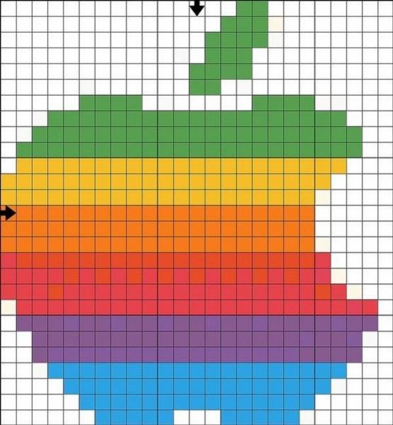 Рисунки по клеточкам разноцветные
