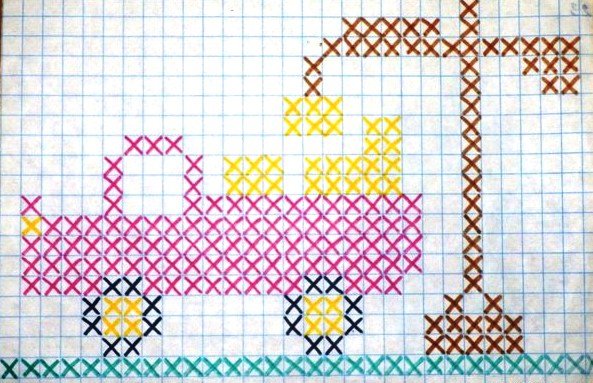 Рисунок крестиками по клеткам