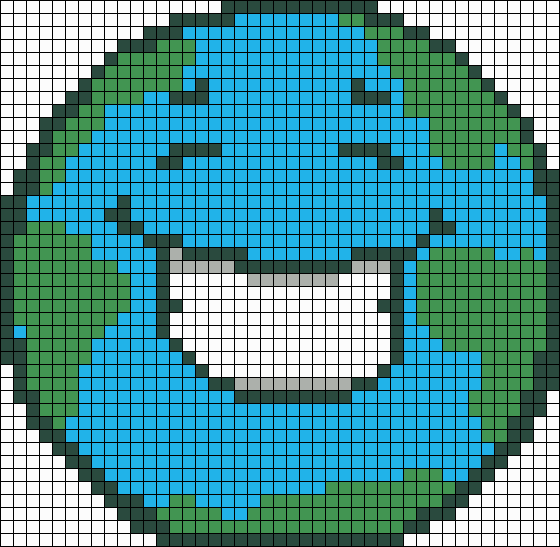 Глобус по клеткам