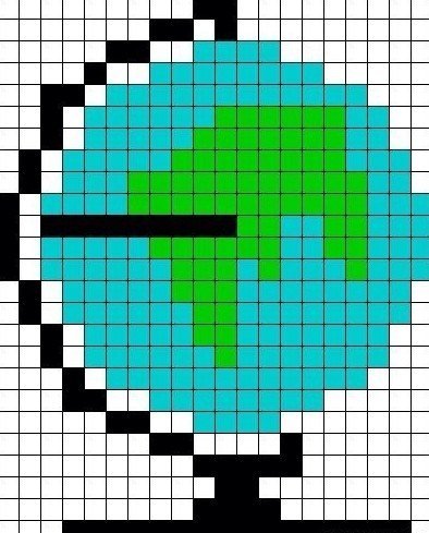 Планета по клеточкам маленькие