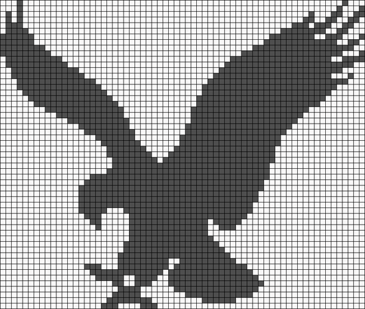 Рисунки по клеточкам Орел