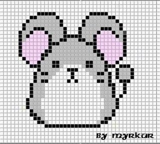 Рисунки по клеточкам в тетради мышонок