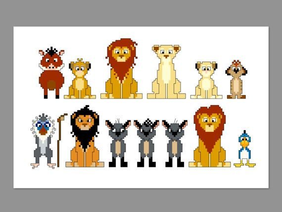 Симба по клеточкам