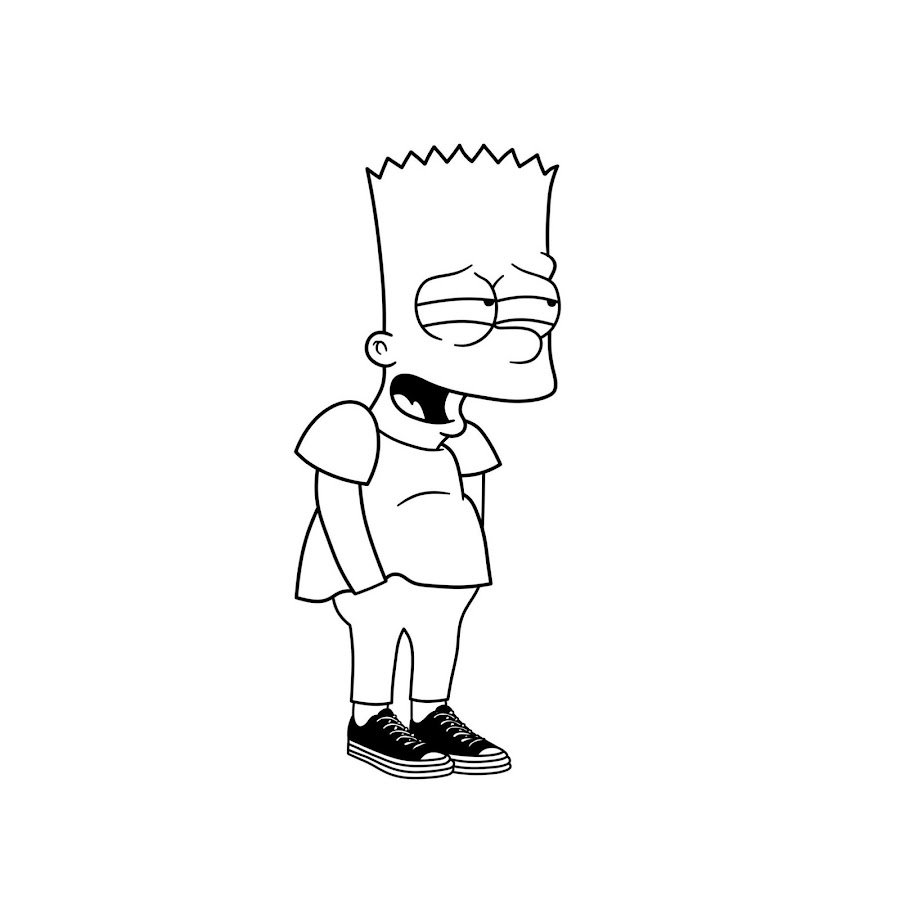 Барт симпсон тату эскизы