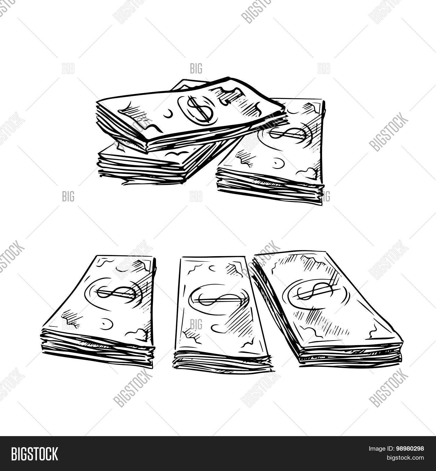 Деньги рисунок для срисовки