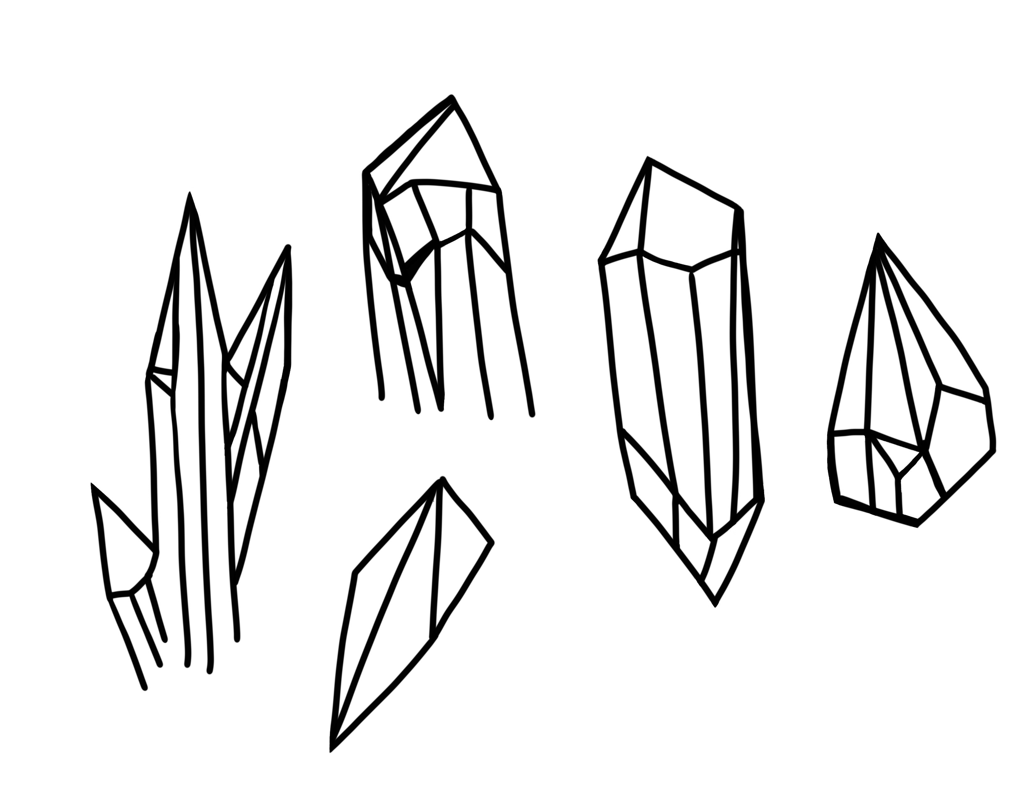 Картинки кристаллов для срисовки
