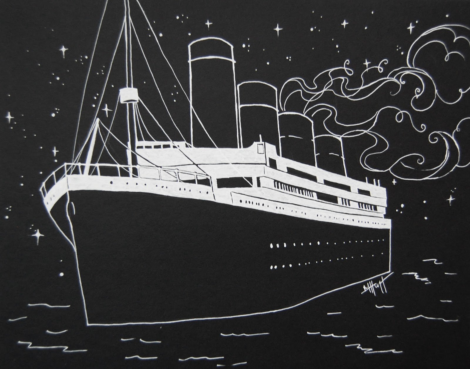 Титаник векторный рисунок