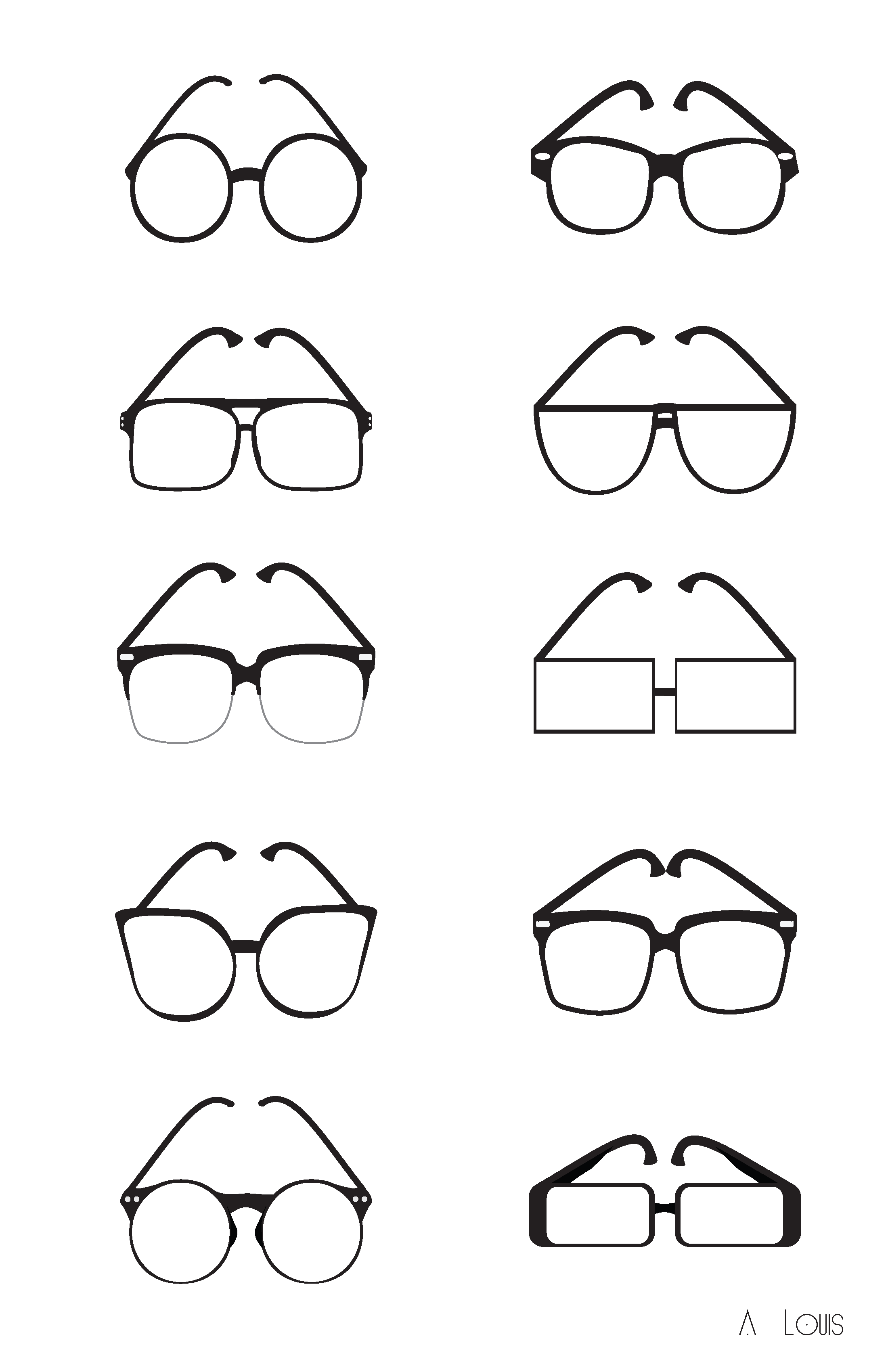 Как нарисовать очки (19 фото) » Рисунки для срисовки и не только