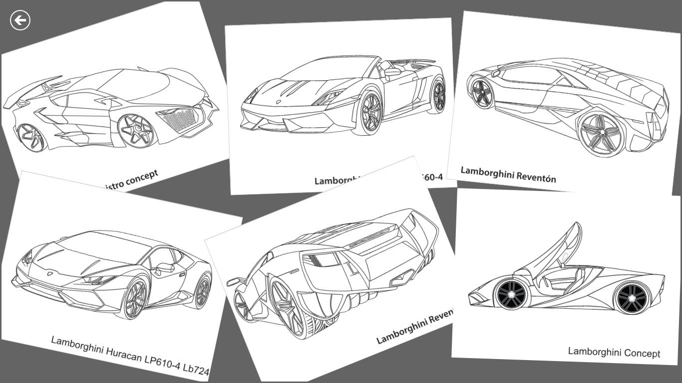 Раскраска Lamborghini Concept