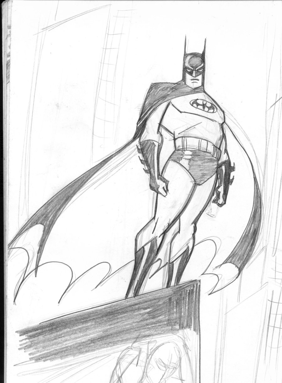 Бэтмен рисунок карандашом
