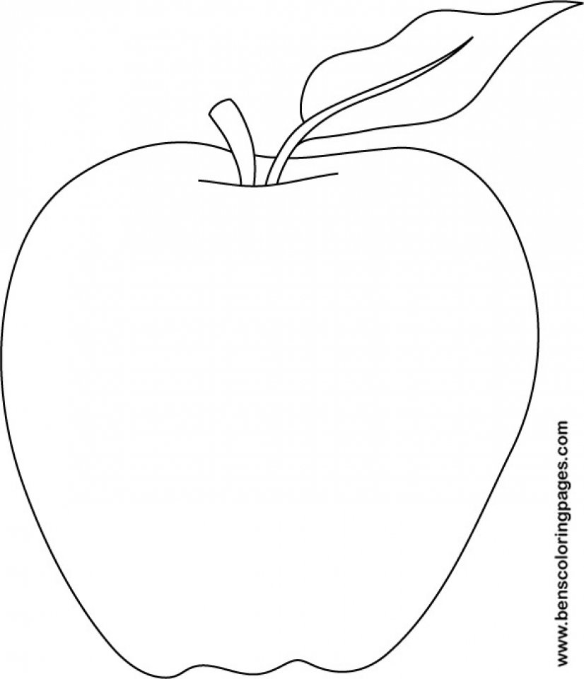Трафарет яблока для вырезания