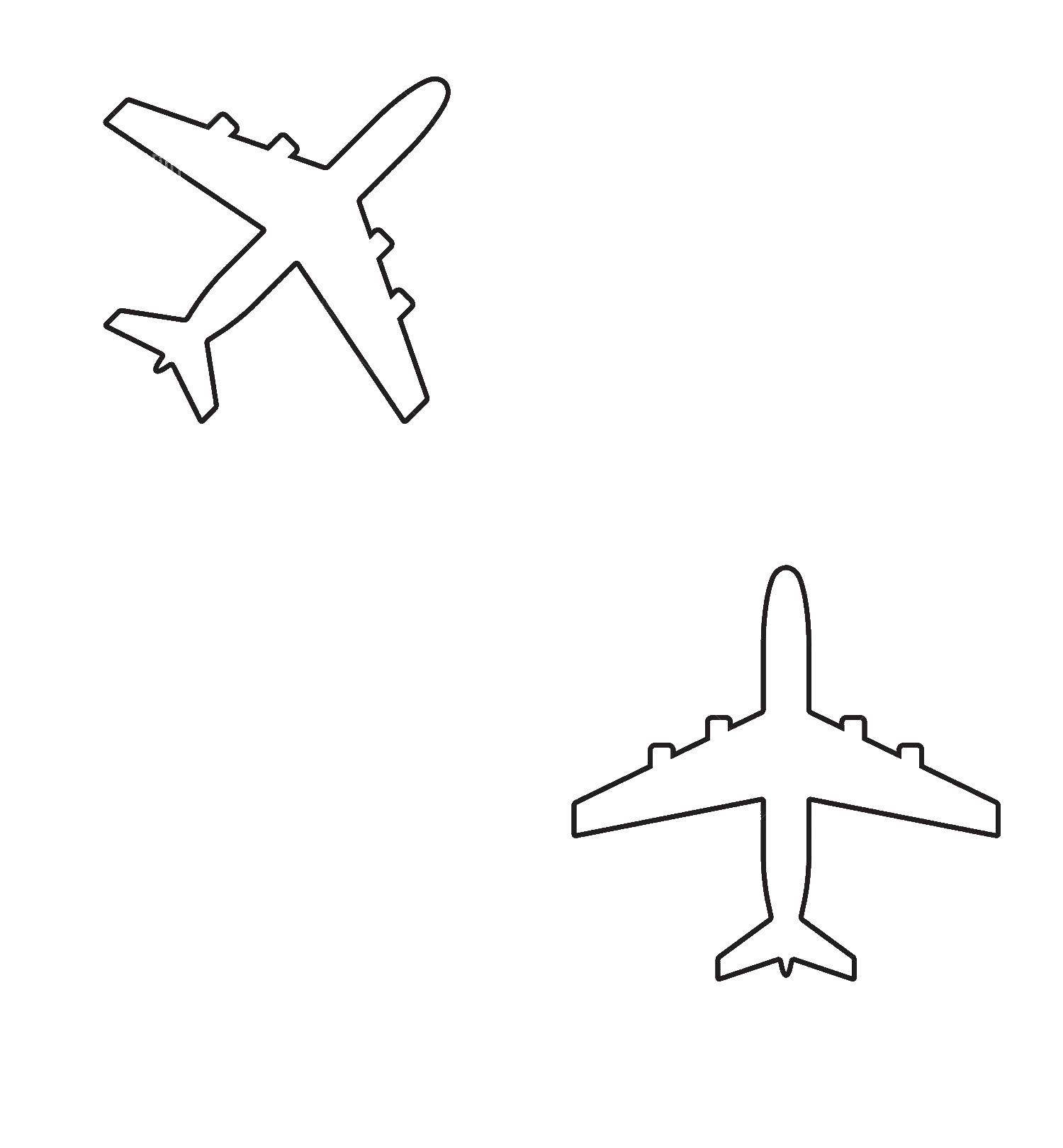 Самолет картинка контур