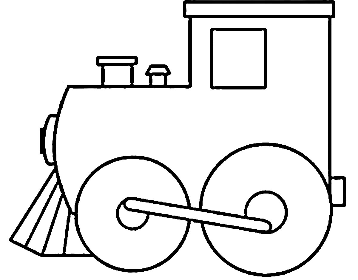 Раскраска паровозик с вагончиками
