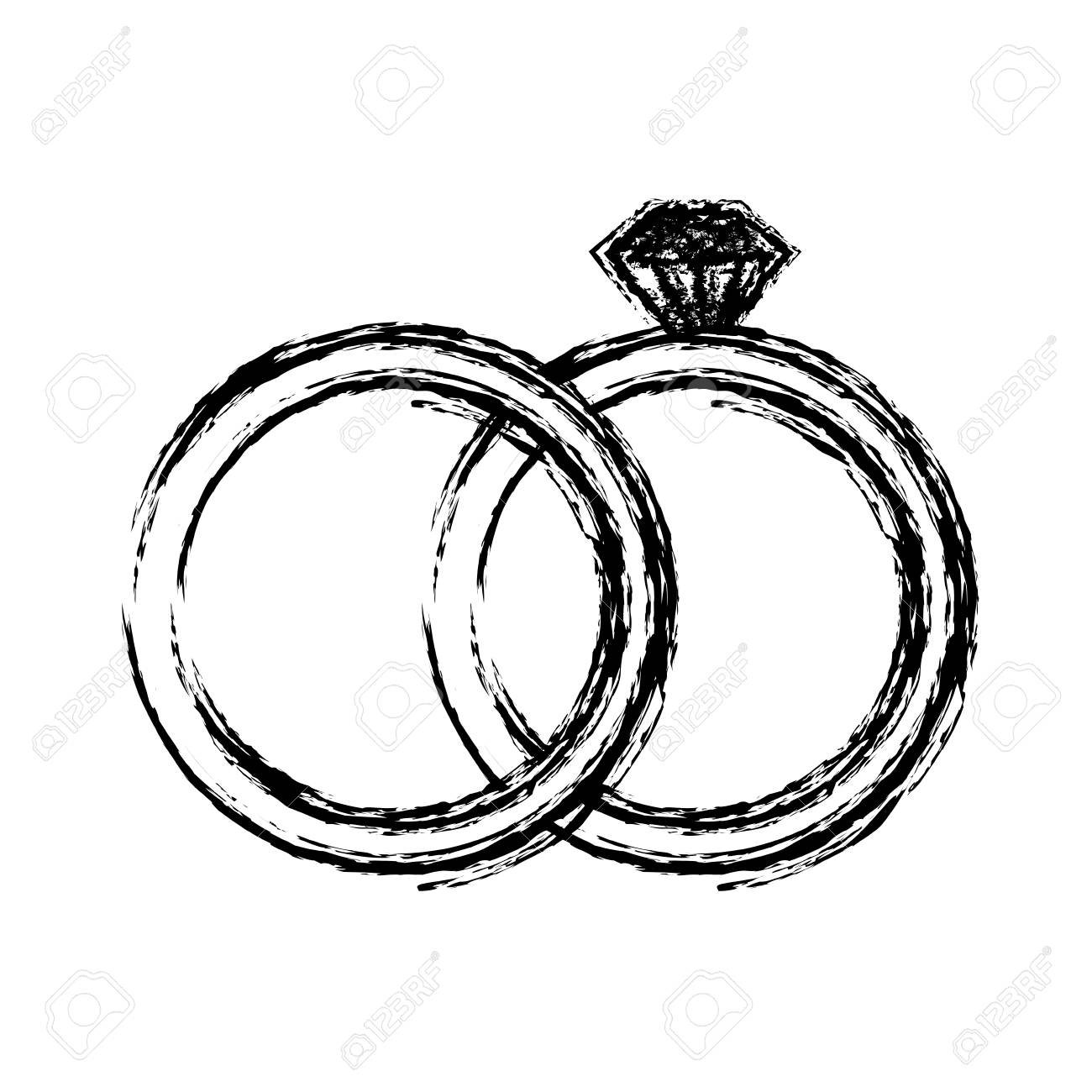 Свадебные кольца трафарет