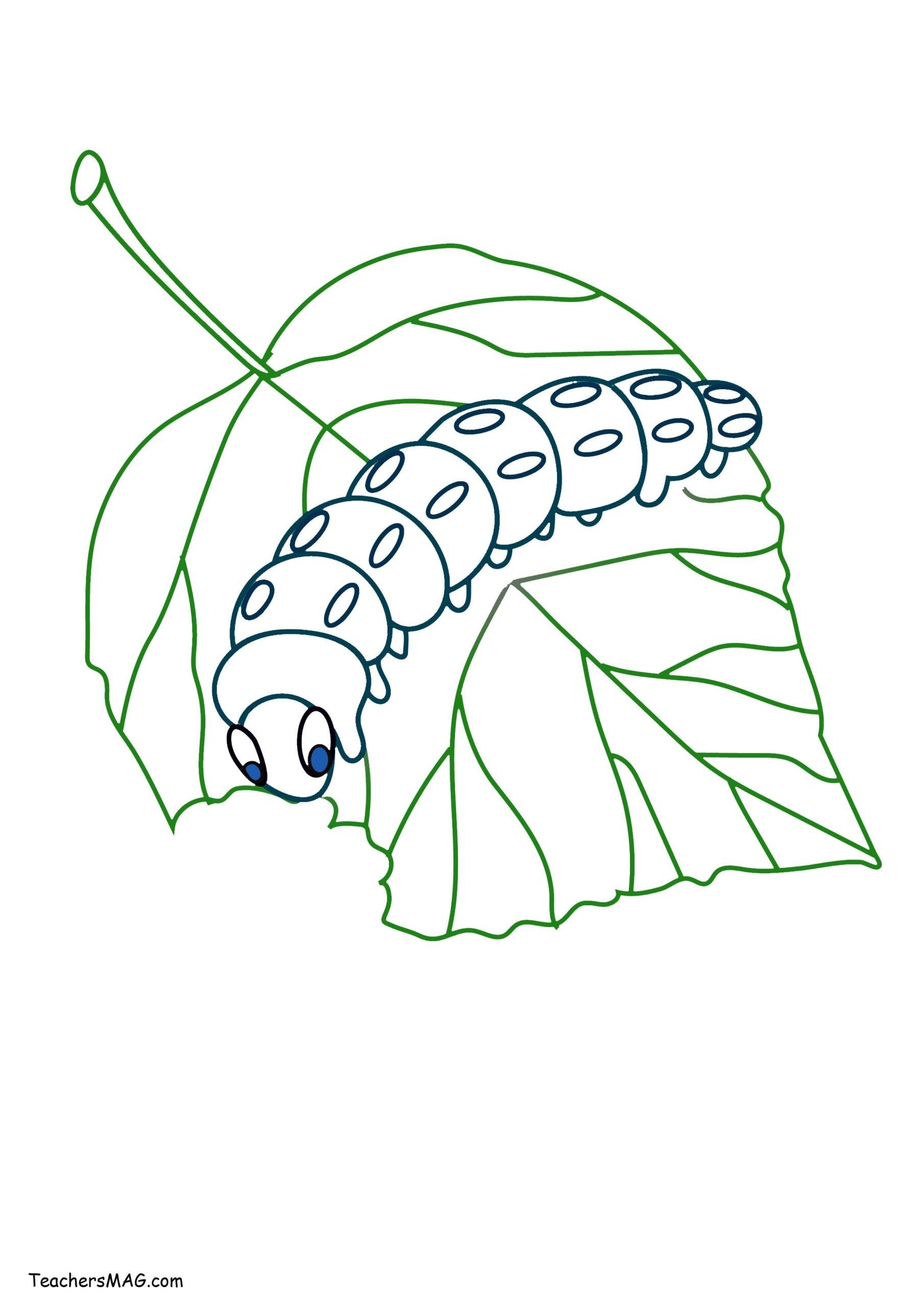 Гусеница листовертка иллюстрация