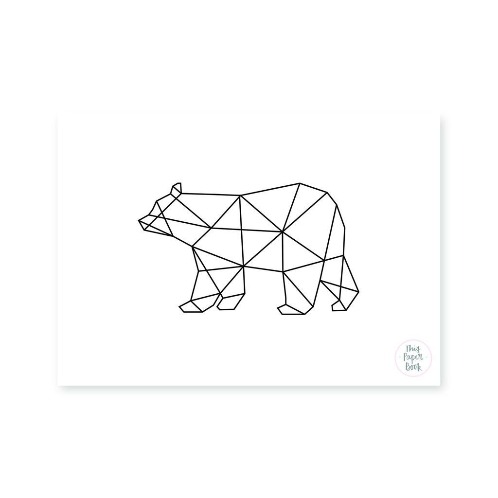 Медведь линиями