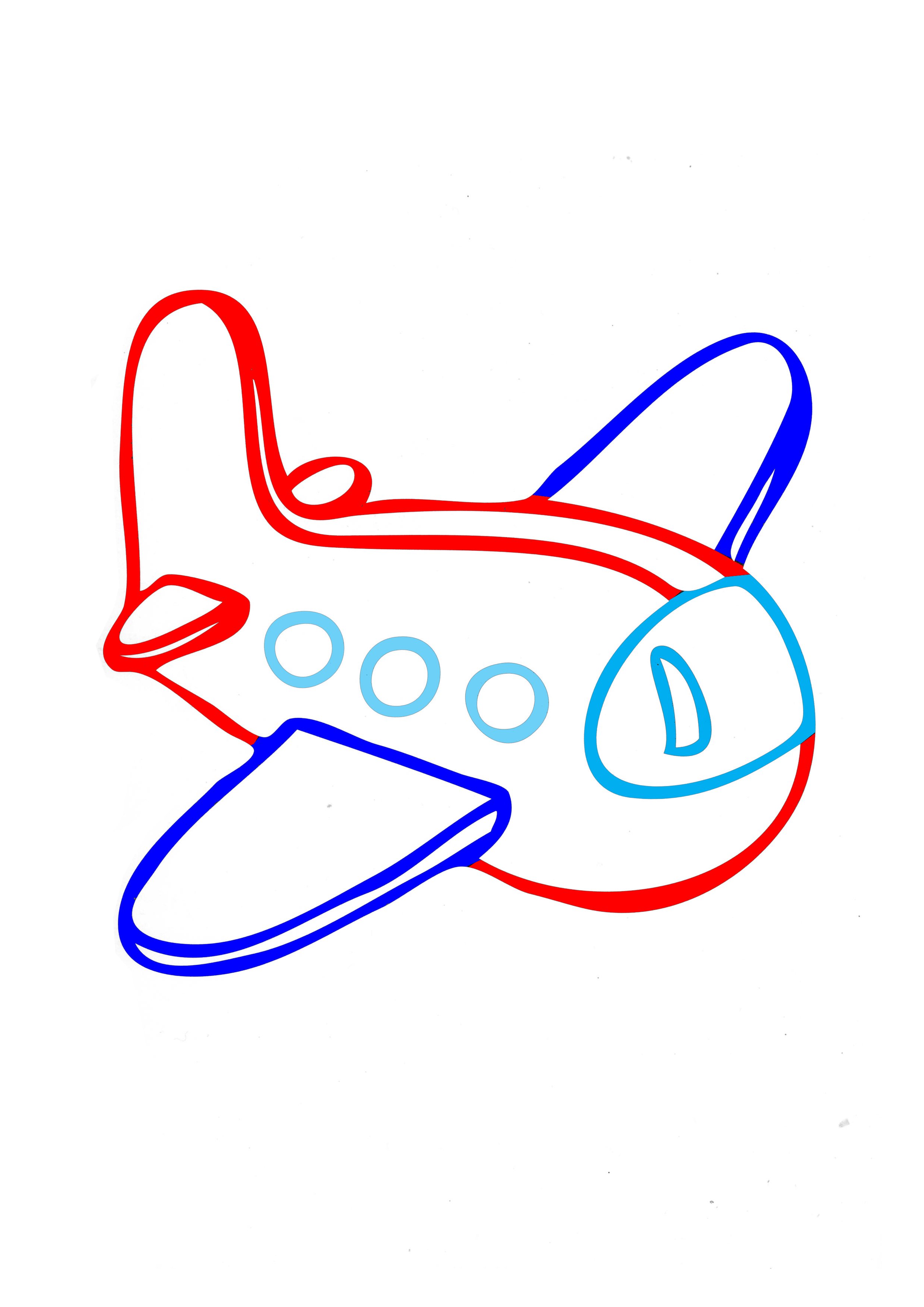 Самолет простой рисунок для детей