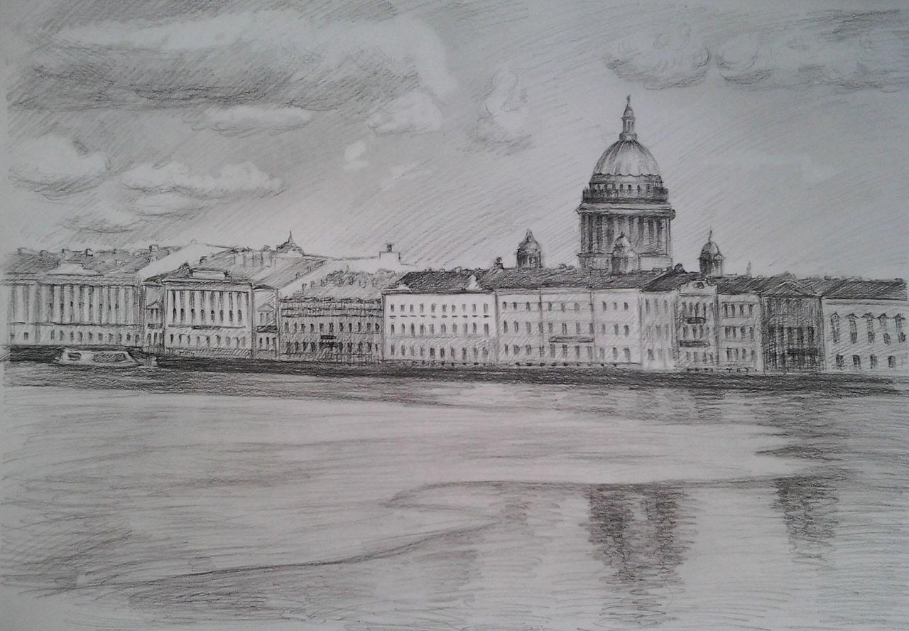 Санкт-Петербург карандашом
