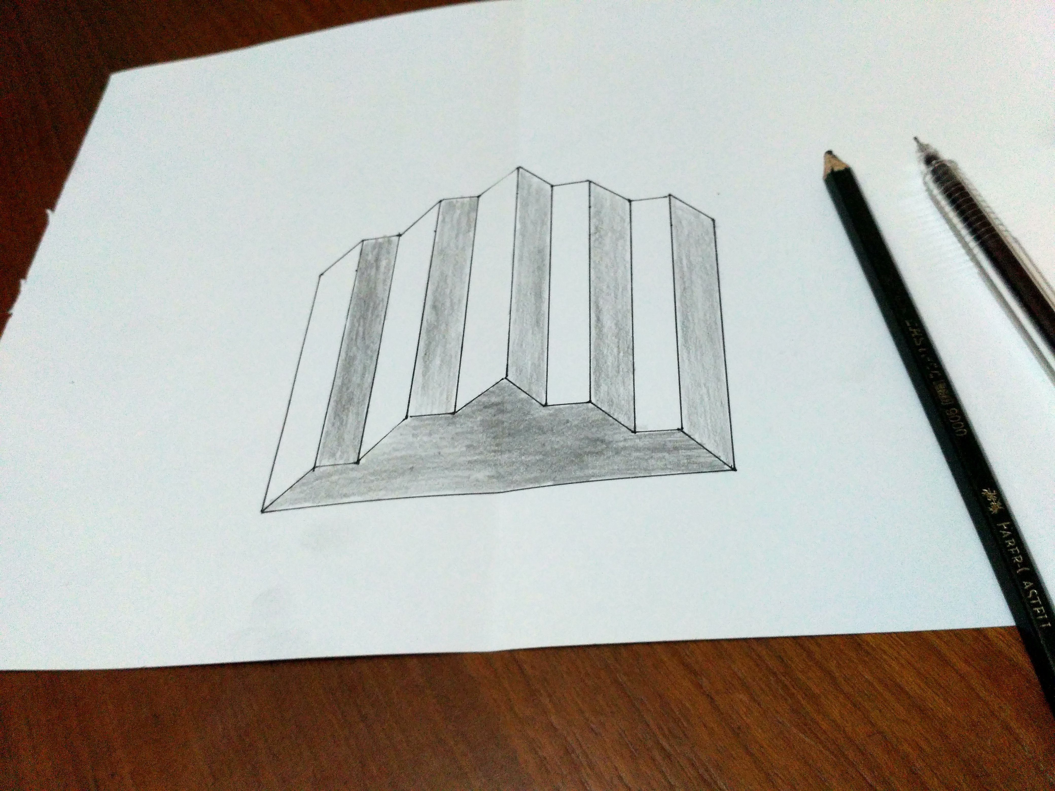 Иллюзии карандашом простые