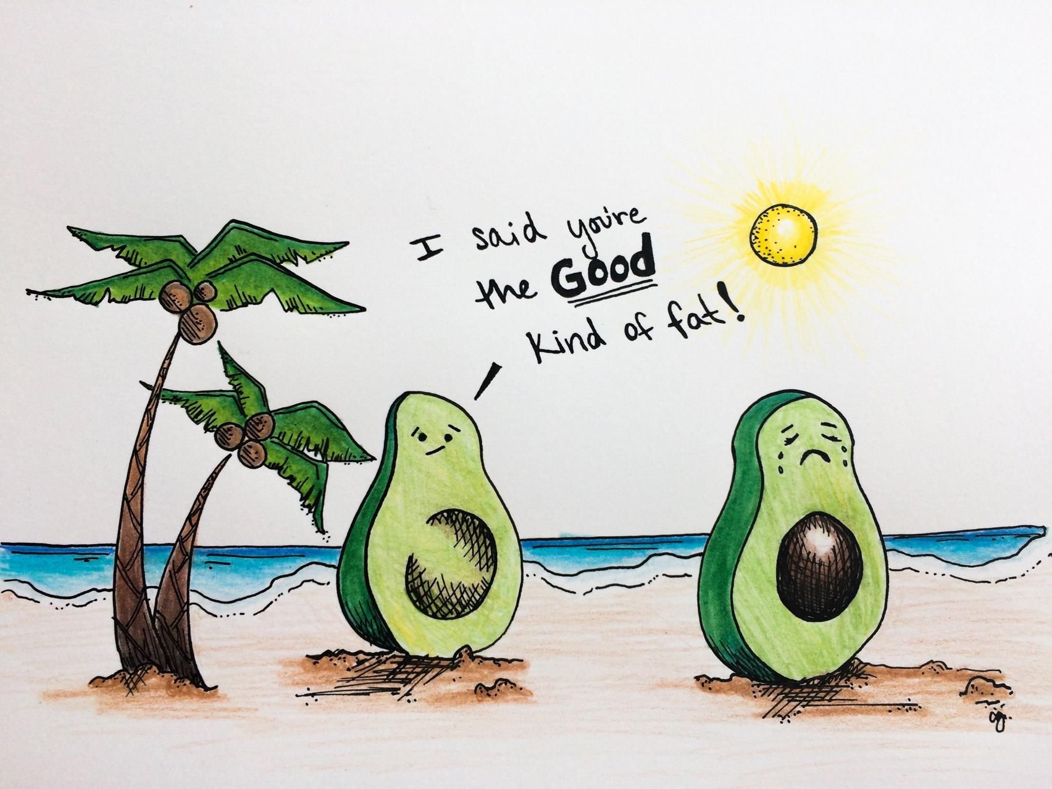 Авокадо рисунок смешной