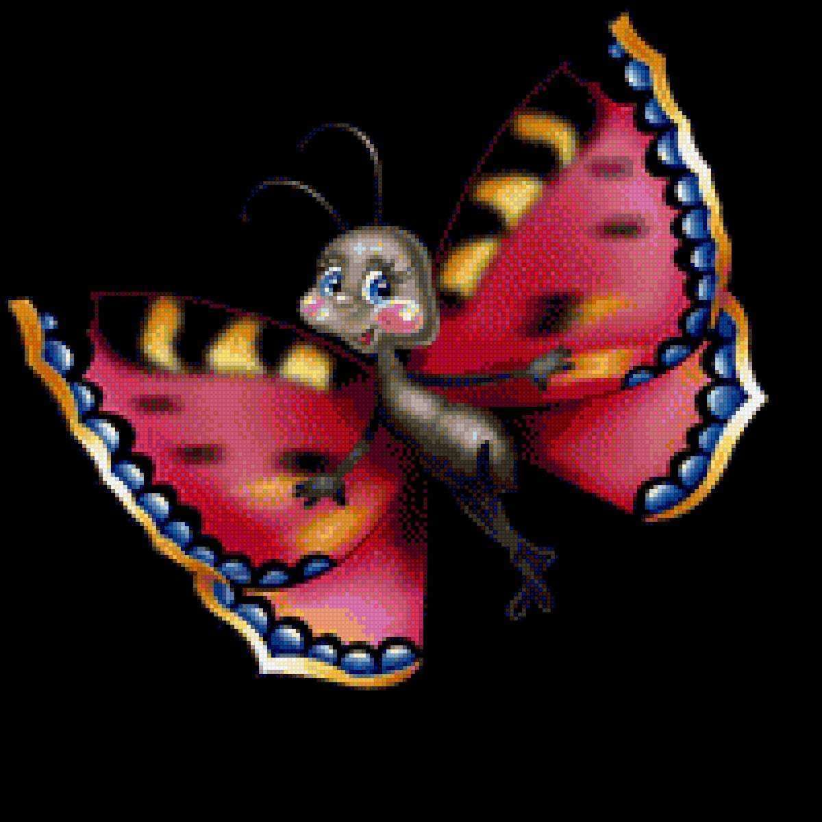 Бабочка мультяшная