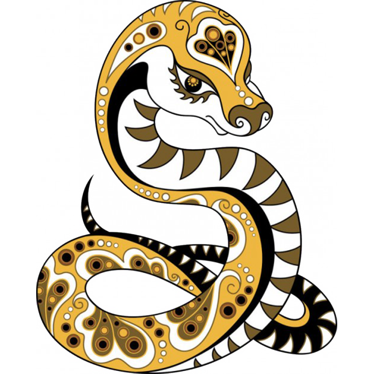 Год змеи. Знак зодиака змея. Восточные символы года. Стилизованная змея.