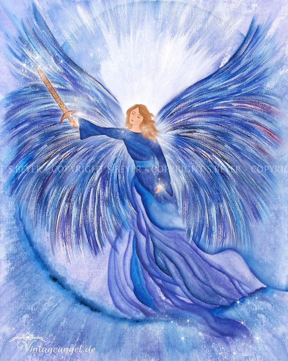 Ангел рисунок красками