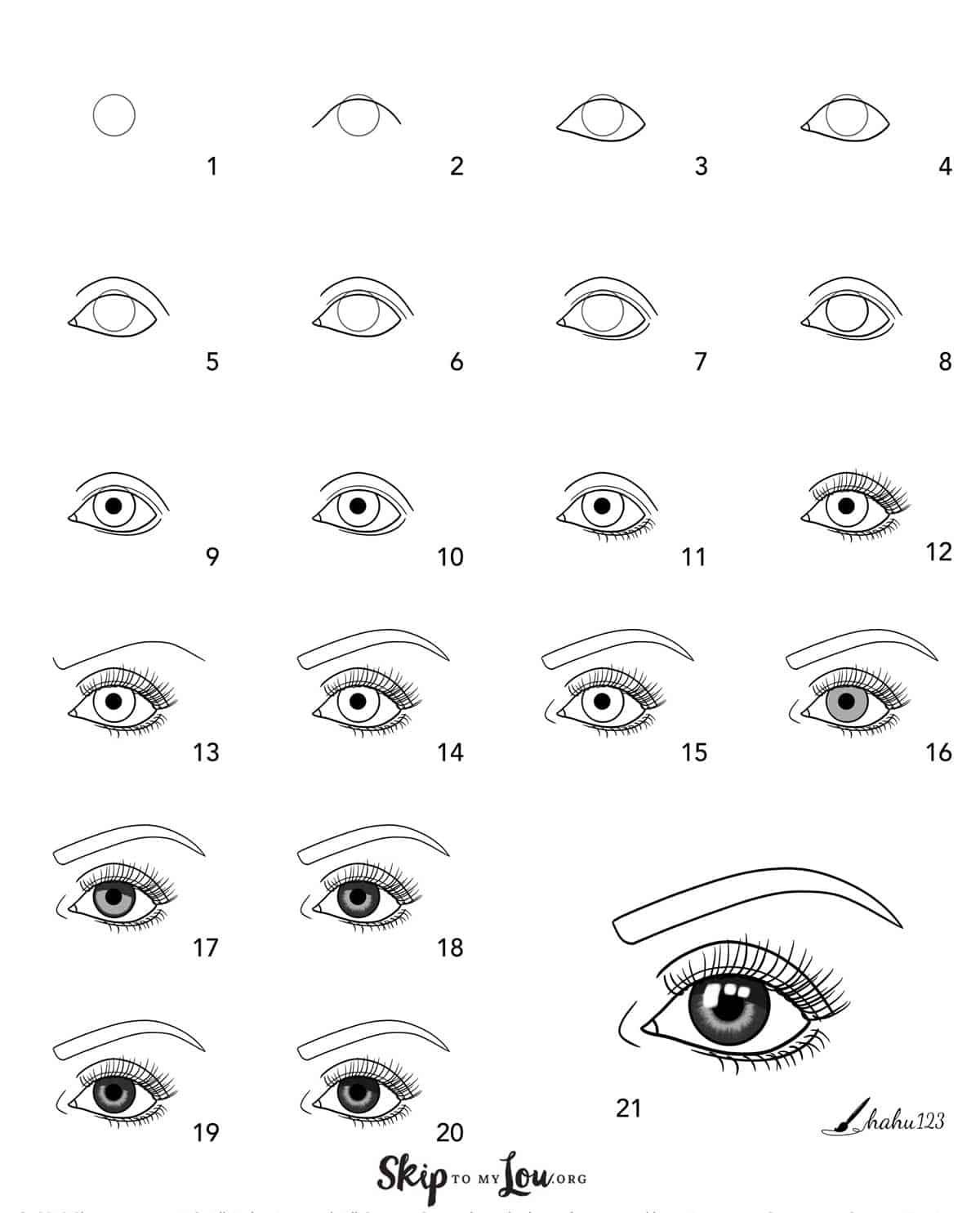 Урок по рисованию глаз