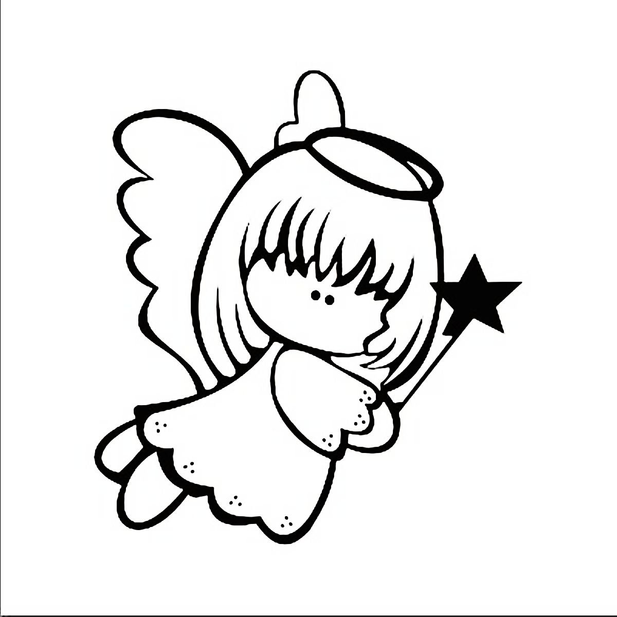 Рисунок ангелочка для срисовки