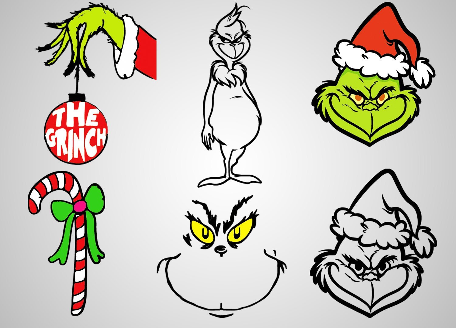 Silhouette grinch svg free - 🧡 Grinch Cely.svg - File Shared from Box Grin...