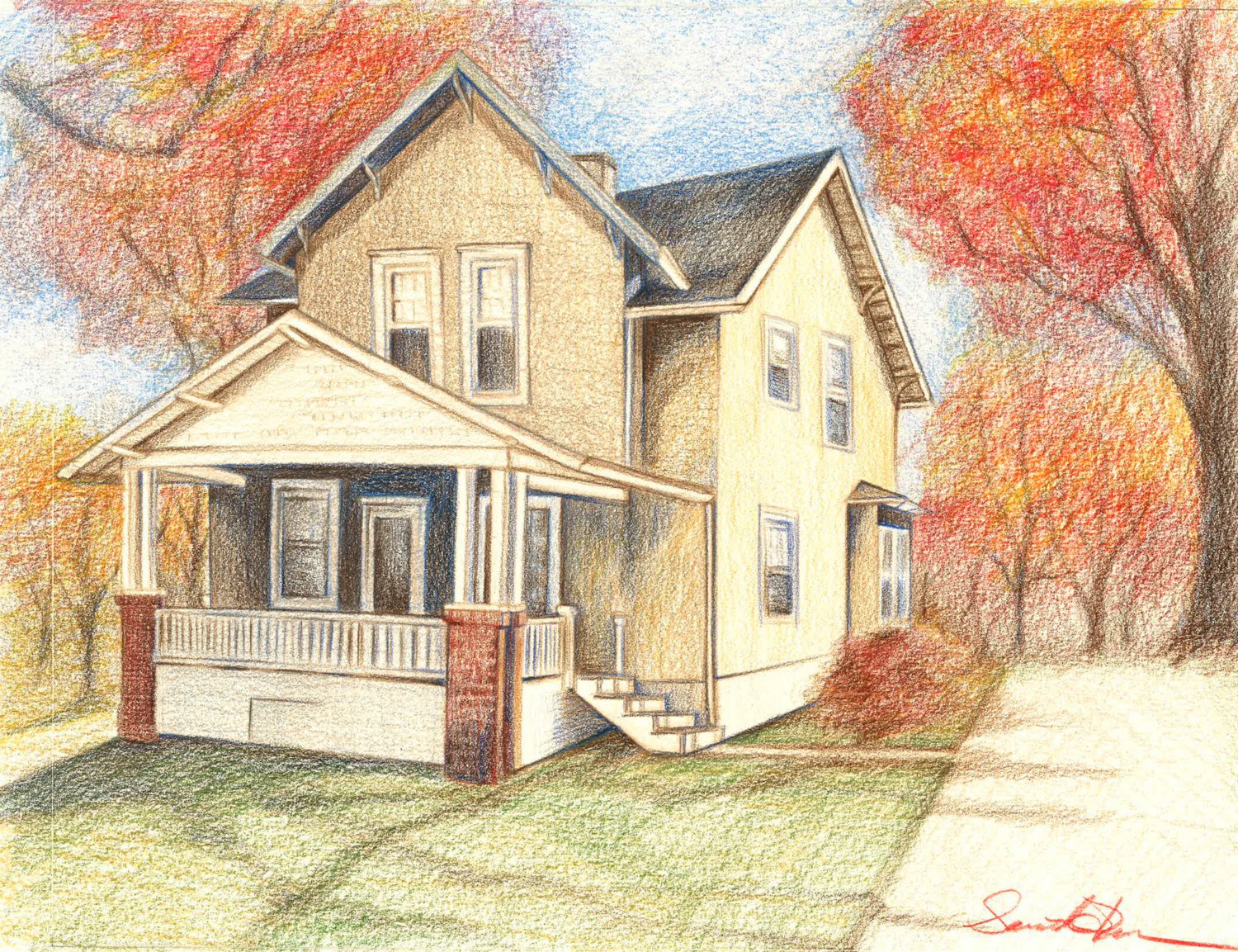 Дома рисовать 4. Дом цветными карандашами. Дом рисунок. Красивый дом рисунок. Домики цветными карандашами.