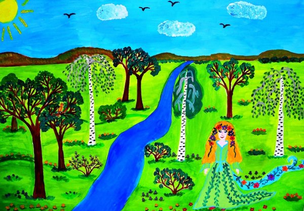 Детские рисунки Весна