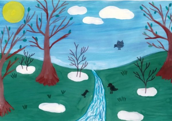 Весна рисунок для детей