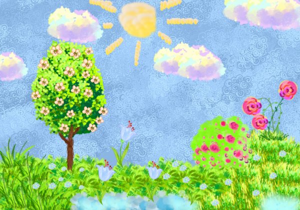 Рисунки на тему лето красками