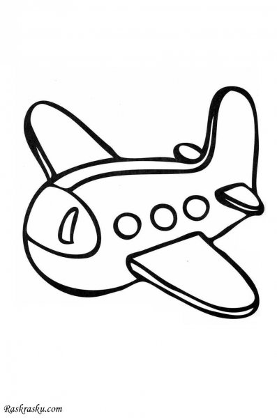 Самолет раскраска для детей